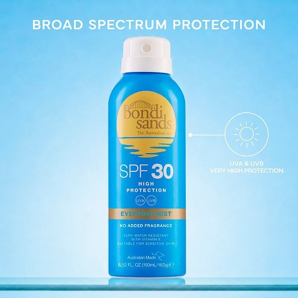 Bondi Sands Spf30 Aerosol Mist Spray Fragrance Free 160G
