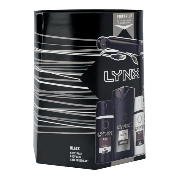 DNR Lynx Black Trio Powerbank Speaker Giftset