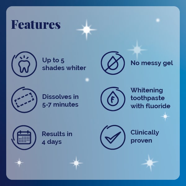 Rapid White 5-Minute Whitening Strips Self-Dissolving
