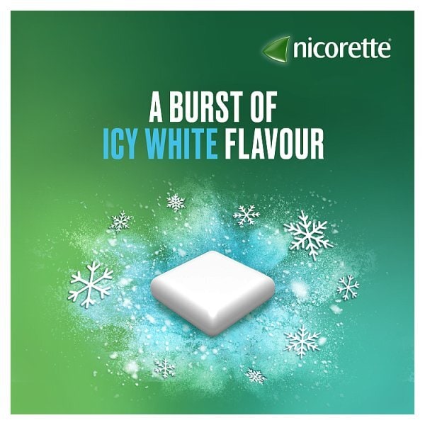 Nicorette Icy White 4mg Nicotine Gum 105s (Stop Smoking)