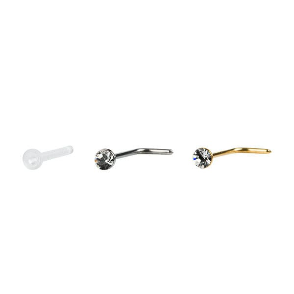 Studex X8 Hardware 24ct Gold Plated & Stainless Nose Studs