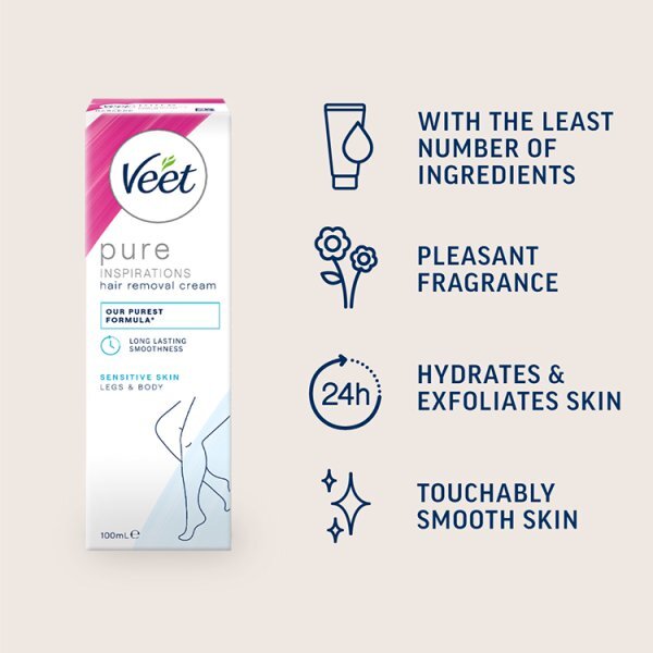 Veet Hair Removal Cream Body & Legs Sensitive 100ml