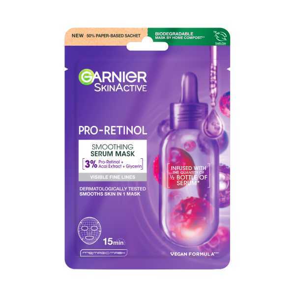 Garnier Pro Retinol Smoothing Serum Sheet Mask