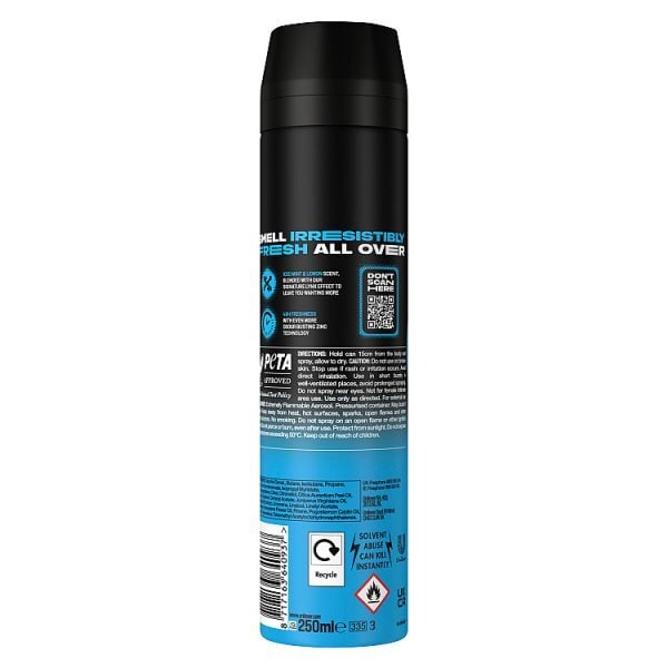 Lynx Deodorant Bodyspray Aerosol Ice Chill 250ml