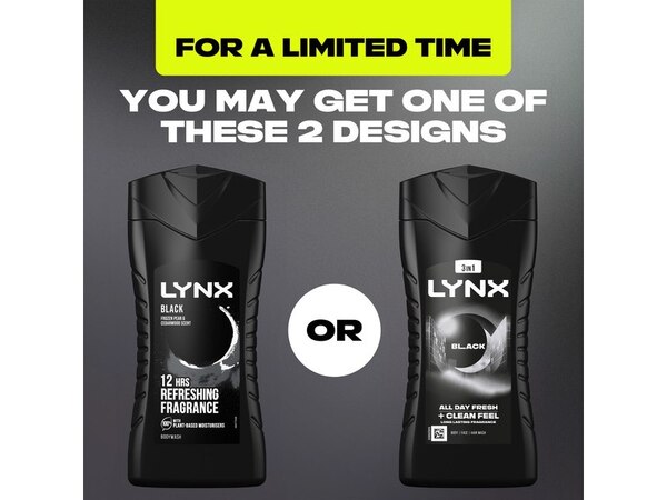 Lynx Bodywash Shower Gel Black 225ml