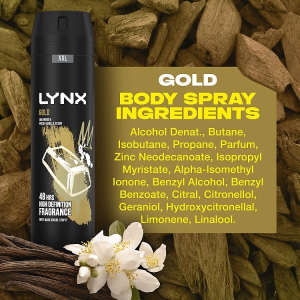 Lynx Aerosol Bodyspray Xxl Gold 250ml