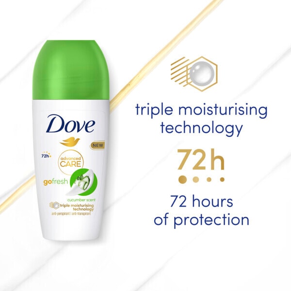 DNR Dove Advanced Antiperspirant Deodorant Roll on Cucumber 50ml