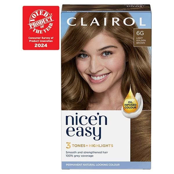 Clairol Nice'n Easy Hair Dye 6G Light Golden Brown