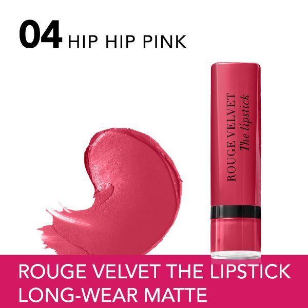 Bourjois Rouge Velvet The Lipstick 04 Hip Hip Pink