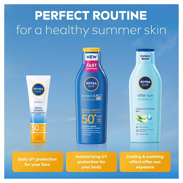 NIVEA SUN Protect & Moisture Sun Cream Lotion SPF 50+ 200ml