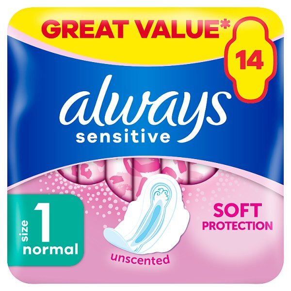 Always Sensitive Normal Ultra (Size 1) Sanitary Towels x14