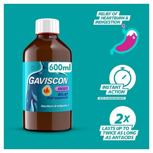 Gaviscon Liquid Heartburn & Indigestion Aniseed 600ml