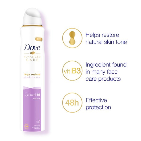 Dove Advanced Care Clean Touch Anti-perspirant Aerosol 200ml