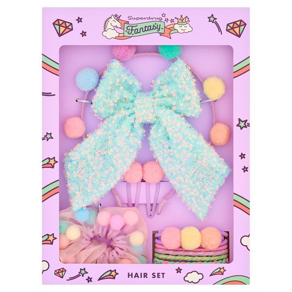Superdrug Fantasy Hair Pom Pom Accessories Gift Set