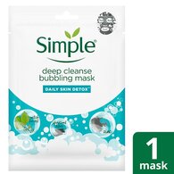 Simple Daily Skin Detox Bubbling Deep Cleanse Sheet Mask 1pc