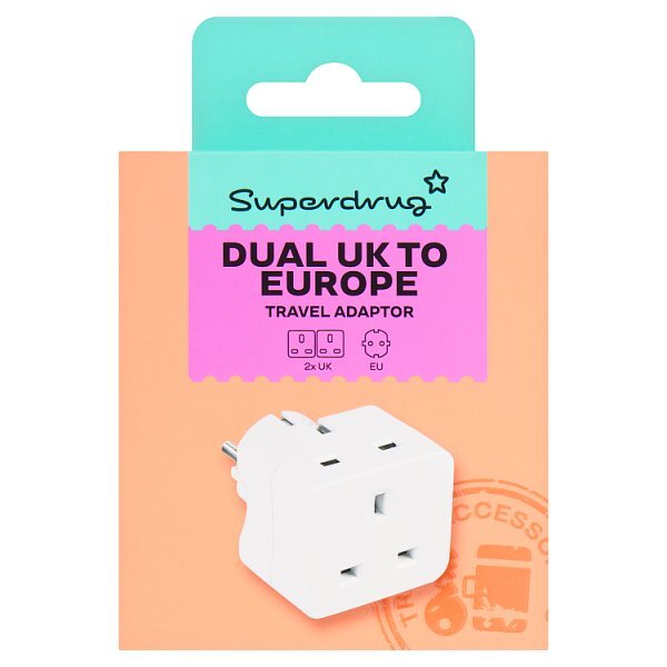 Superdrug UK to EU Dual Travel Adaptor