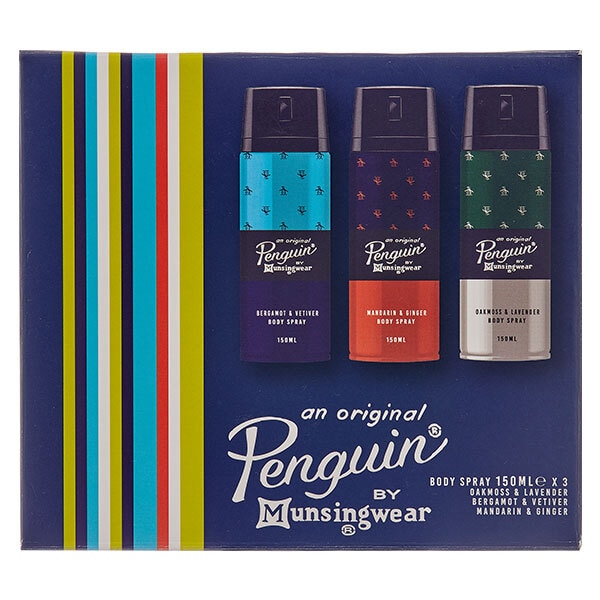 Original Penguin 3x 150ml Body Spray Set