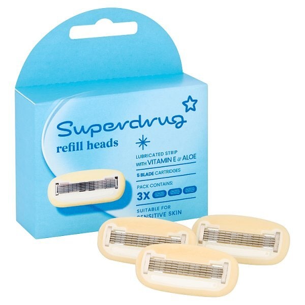 Superdrug Premium 5 Blade Razor Refills x3