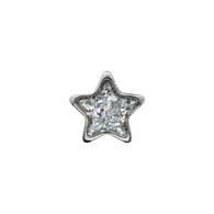 Studex Stainless Steel Star Glitter Clear Earrings