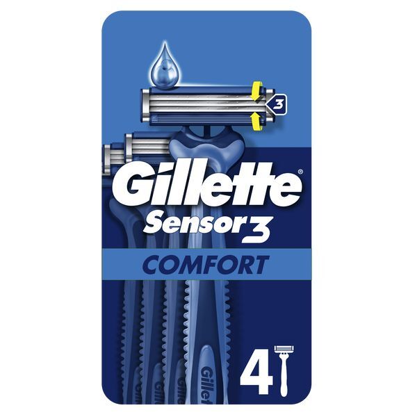 Gillette Sensor 3 Comfort Men's Disposable Razors x4