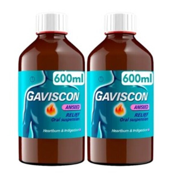 Gaviscon Liquid Heartburn & Indigestion Aniseed 600ml x 2