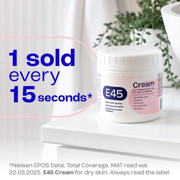 E45 Moisturising Cream for Dry Skin 350g