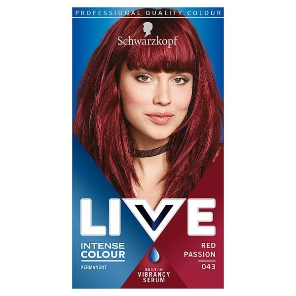 LIVE Intense Colour Permanent Red Hair Dye Red Passion