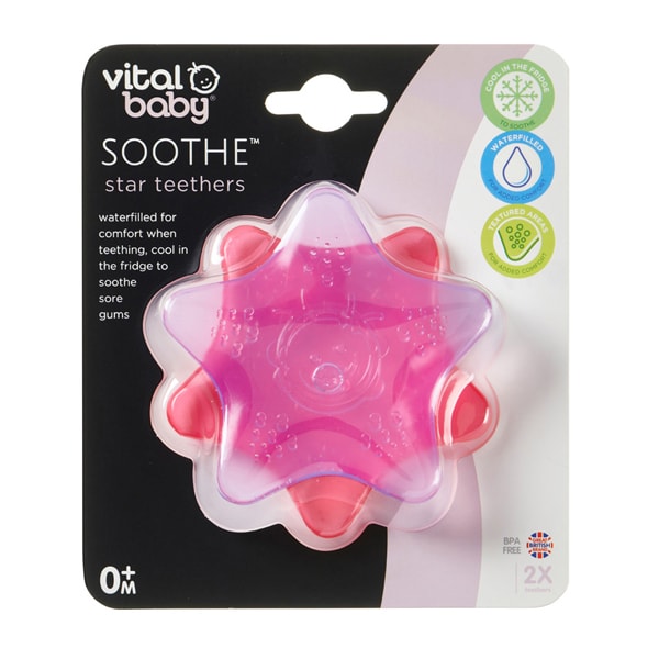 Vital Baby Soothe Star Teethers 2pk