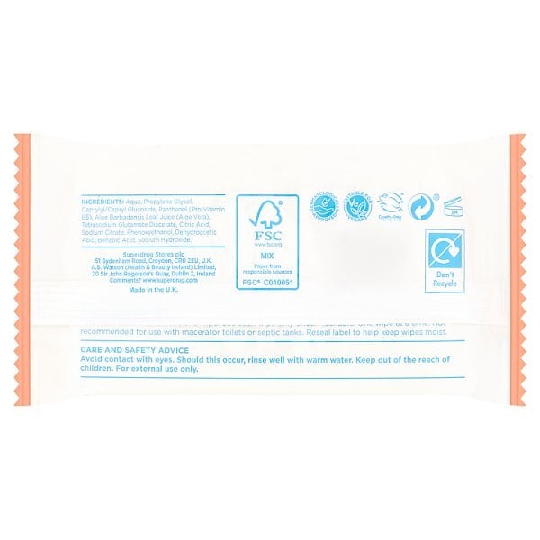 Superdrug Intimate Care Cleansing Wipes