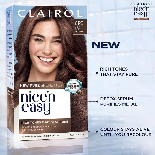 Clairol Nice'n Easy Pure Brunettes 3Pb Deepest Espresso Brown