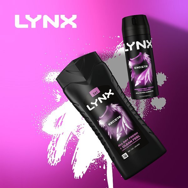 Lynx 3-in-1 Body Wash Shower Gel Excite 500ml