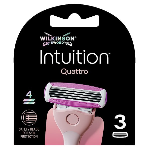 Wilkinson Sword Intuition Quattro Women's Blade Refills x3