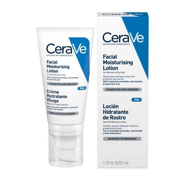 CeraVe PM Facial Moisturising Lotion Normal to Dry Skin 52ml