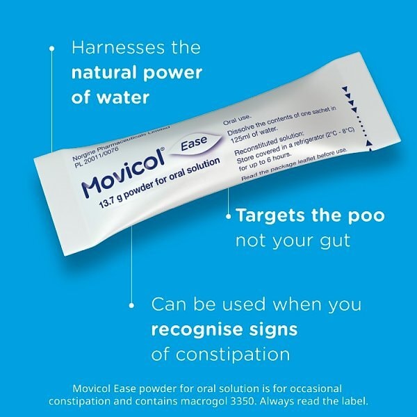 Movicol Ease Plain 28 Sachet Pack For Constipation