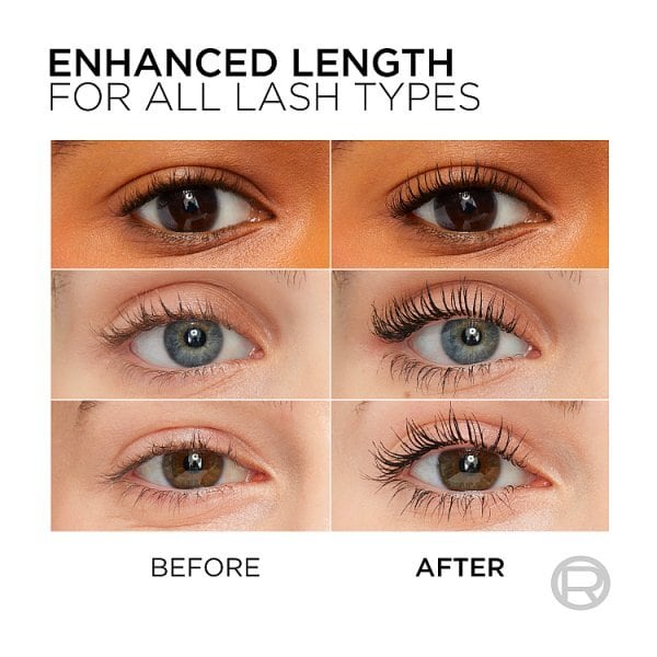 L'Oréal Paris Mascara, Telescopic Mascara for up to 36hr Wear, Shade Black, 8ml