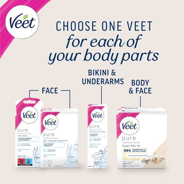 Veet Pure Hair Removal Cream Legs & Body Sensitive 200ml
