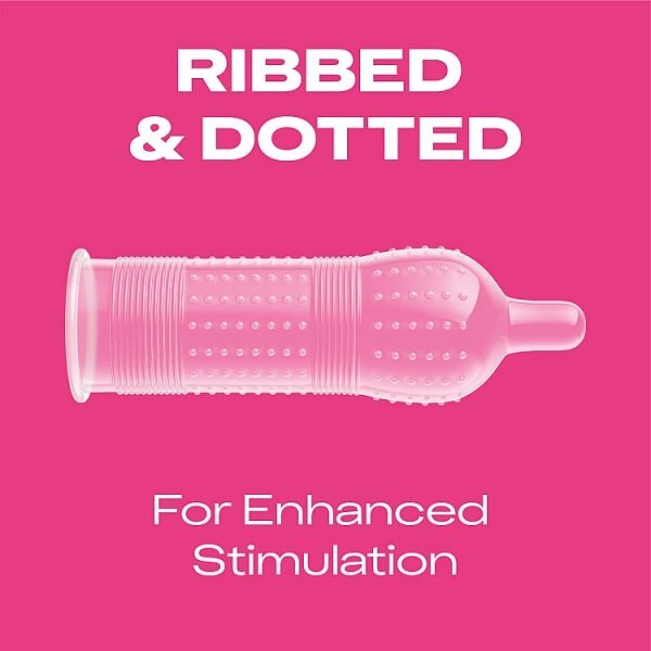 Durex Pleasure Me Condoms Ribbed & Dotted Regular Fit 20s
