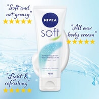 NIVEA Soft Moisturiser Cream for Face, Hands & Body, 75ml