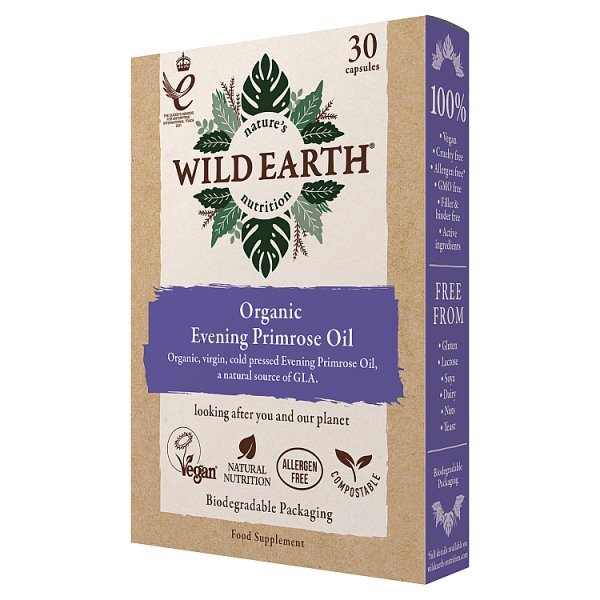 Wild Earth  Vegan Organic Evening Primrose Oil x 30