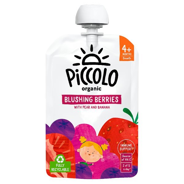 DNR Piccolo Organic Blushing Berries & Pear 4m+ 100g