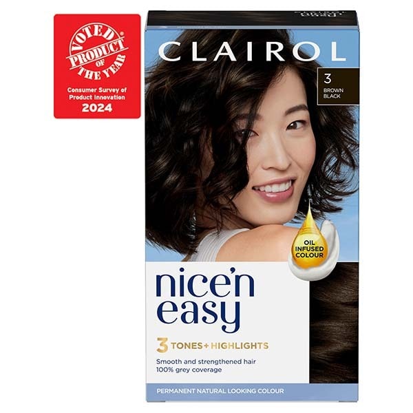 Clairol Nice'n Easy Hair Dye 3 Brown Black