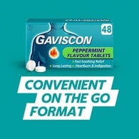 Gaviscon Tablets Heartburn & Indigestion Peppermint 48s