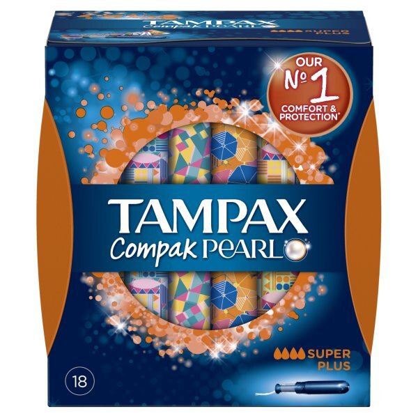 Tampax Compak Pearl Super Plus Applicator Tampons Single X18