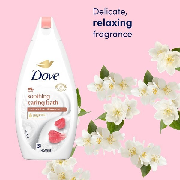 Dove Soothing Almond Cream And Hibiscus Bath Soak 450ml