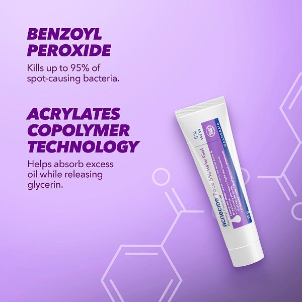 Acnecide Face Gel Spot Treatment Benzoyl Peroxide 15g