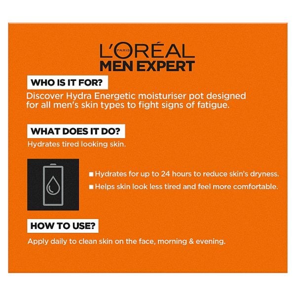 L'Oréal Men Expert Hydra Energetic Daily Moisturiser 50ml