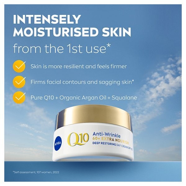 NIVEA Q10 Power 60+ Anti-Wrinkle Day Cream SPF15 50ml