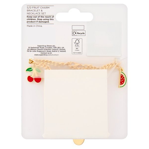 Superdrug Fruit Charm Necklace Set
