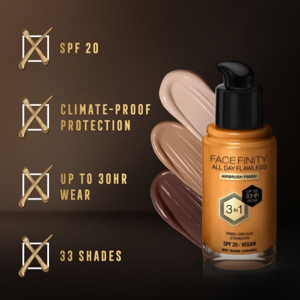 Max Factor Facefinity Flawless Foundation, Warm Caramel