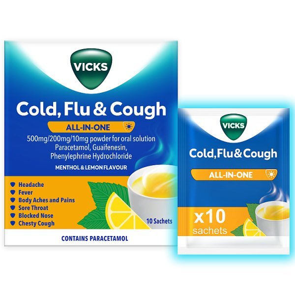 Vicks Multi-symptom Relief Sachets All in One - Menthol 10ct